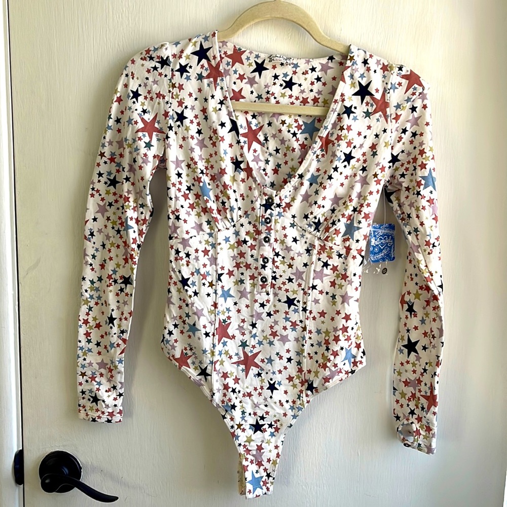 Free People Girls Like Us Bodysuit Ivory NWT